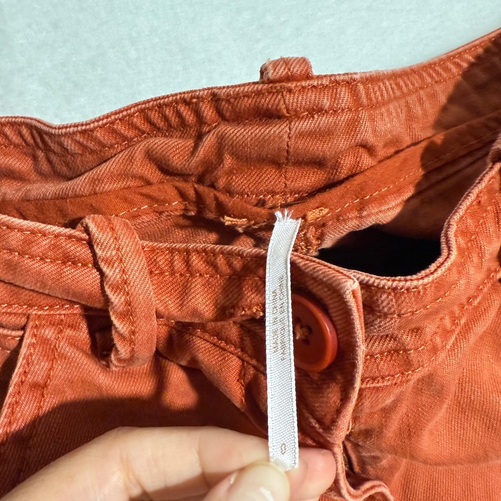 Free People Rust Straight Leg Jeans Size 0 - Picture 4 of 4